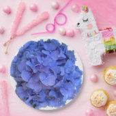 Assiettes En Carton Blue periwinkel élégantes hydrangées florales (Fête)