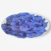 Assiettes En Carton Blue periwinkel élégantes hydrangées florales (Angle)