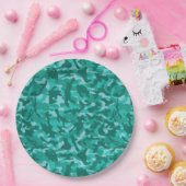 Assiettes En Carton Blue Persian Camouflage (Fête)