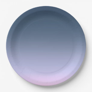 Assiettes En Carton Blue-pink ombre