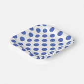 Assiettes En Carton Blue Polka Dot (Angulaire)