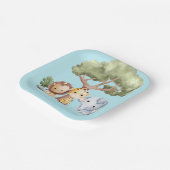 ASSIETTES EN CARTON BLUE SAFARI BABY SHOWER (Angulaire)