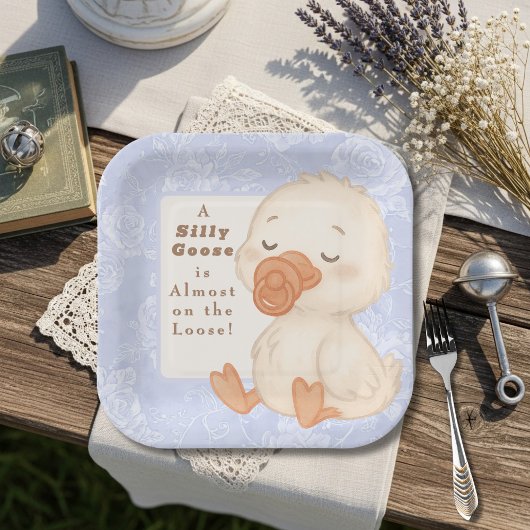 Assiettes En Carton Blue Silly Goose