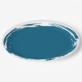 Assiettes En Carton Blue Smudge Plate (Angle)