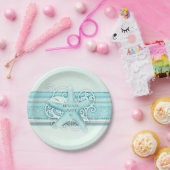 Assiettes En Carton Blue Starfish Beach Soirée de mariage élégante (Fête)