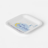 Assiettes En Carton Blue Starlit Baby Boy Bliss Stork (Angulaire)
