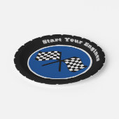 Assiettes En Carton Blue Start Your Engines Racing Pneus (Angle)