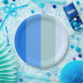 Assiettes En Carton Blue Stripes Maritime (Fête)