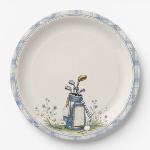 Assiettes En Carton Blue Teddy Bear Country Club Golf