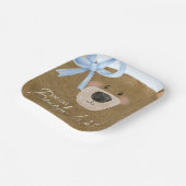 Assiettes En Carton Blue Teddy On Peut Attendre Un Baby shower Garçon (Angulaire)