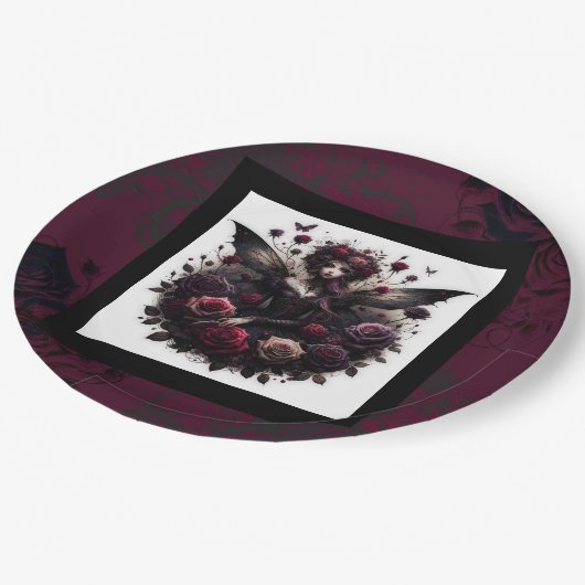 Assiettes En Carton Blue Turquoise Or Agate moderne Glam Mariage éléga (Angle)