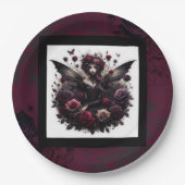 Assiettes En Carton Blue Turquoise Or Agate moderne Glam Mariage éléga (Devant)