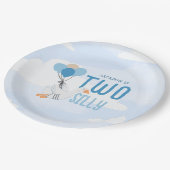 Assiettes En Carton Blue Two Silly Goose 2e fête d'anniversaire (Angle)