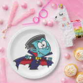 Assiettes En Carton Blue Vampire Boy with Cape Cute Dracula (Fête)