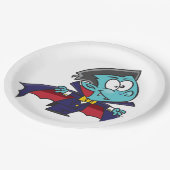 Assiettes En Carton Blue Vampire Boy with Cape Cute Dracula (Angle)