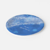 Assiettes En Carton Blue & White Sparkle Cendrillon N'importe quelle f (Angle)