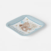 Assiettes En Carton Blue Winter Cookies & Cocoa Birthday party (Angulaire)