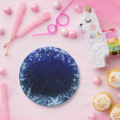 Assiettes En Carton Blue Winter Wonderland Icy Snowflakes Party (Fête)