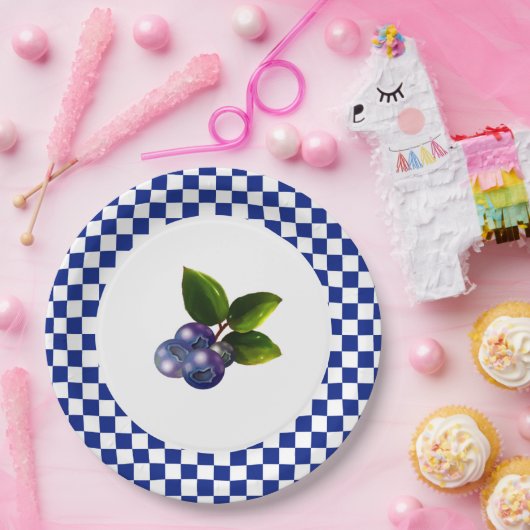 Assiettes En Carton Blueberries (Fête)
