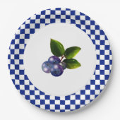 Assiettes En Carton Blueberries  (Devant)