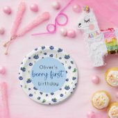 Assiettes En Carton Blueberry 1er anniversaire Berry First (Fête)