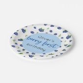 Assiettes En Carton Blueberry 1er anniversaire Berry First (Angle)