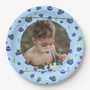 Assiettes En Carton Blueberry 1er anniversaire Berry First Photo