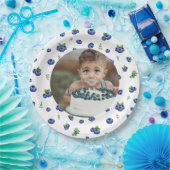 Assiettes En Carton Blueberry 1er anniversaire Berry First Photo (Fête)