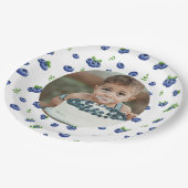 Assiettes En Carton Blueberry 1er anniversaire Berry First Photo (Angle)