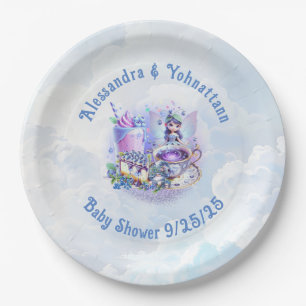 Assiettes En Carton Blueberry veut Gnomery Baisers Douche Plaque de pa