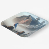 Assiettes En Carton Bluebird Chanter Dans Matin Mist (Angulaire)