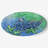 Assiettes En Carton Bluebonnets du Texas (Angle)
