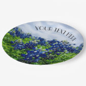 Assiettes En Carton Bluebonnets Fleurs Bleues Texas Texan Floral (Angle)