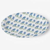 Assiettes En Carton Bluebonnets Texas Blue Flowers Aquarelle (Angle)