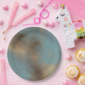 Assiettes En Carton Blues Abstrait Crèmes Art Peint (Fête)