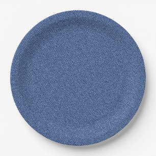 Assiettes En Carton Blues-jean fraîches de denim