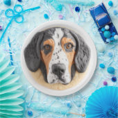 Assiettes En Carton Bluetick Coonhound Dog 3D inspiré (Fête)
