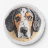 Assiettes En Carton Bluetick Coonhound Dog 3D inspiré (Devant)
