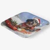 Assiettes En Carton Bluetick Coonhound Dog dans Sledge Noël (Angulaire)