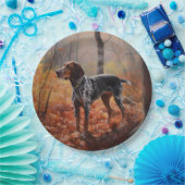 Assiettes En Carton Bluetick Coonhound en automne Leaves automne Inspi (Fête)