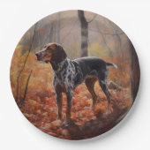 Assiettes En Carton Bluetick Coonhound en automne Leaves automne Inspi (Devant)