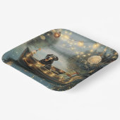 Assiettes En Carton Bluetick Coonhound Noël Festive Voyage (Angulaire)