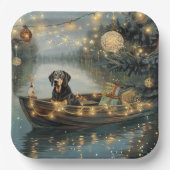 Assiettes En Carton Bluetick Coonhound Noël Festive Voyage (Recto)