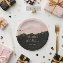 Blush Champagne Or Pailleté Aquarelle Abstraite