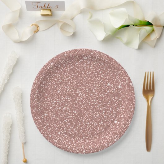 Assiettes En Carton Blush Geometric Pattern Party (Mariage)