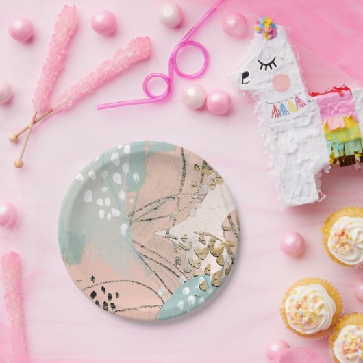 Assiettes En Carton Blush & Gold I (Fête)