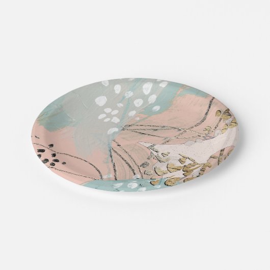 Assiettes En Carton Blush & Gold I (Angle)