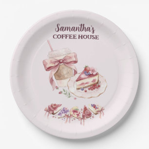 Assiettes En Carton Blush Patisserie Café Marque Personnalisée