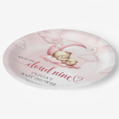 Assiettes En Carton Blush rose mignon ours en peluche nuage neuf fille (Angle)