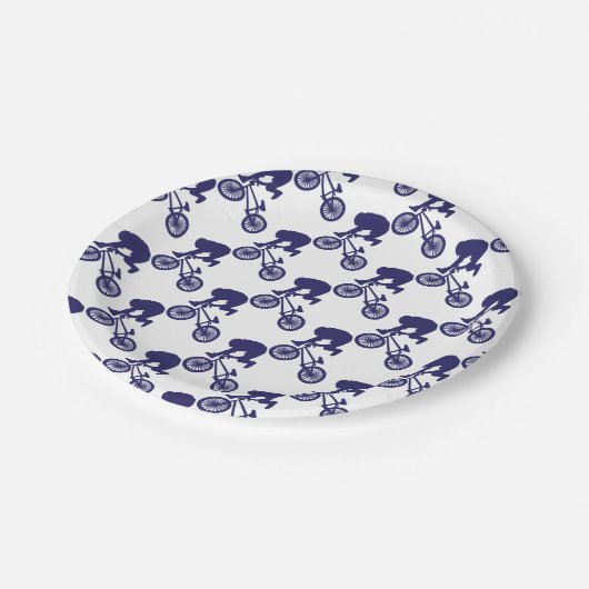 Assiettes En Carton BMX-Cycliste (Angle)